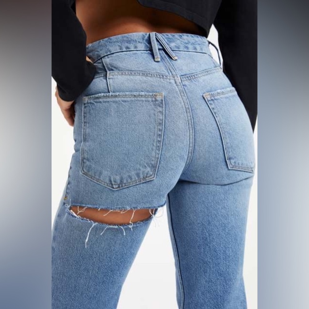 GOOD ICON Good American Back Rip Jeans